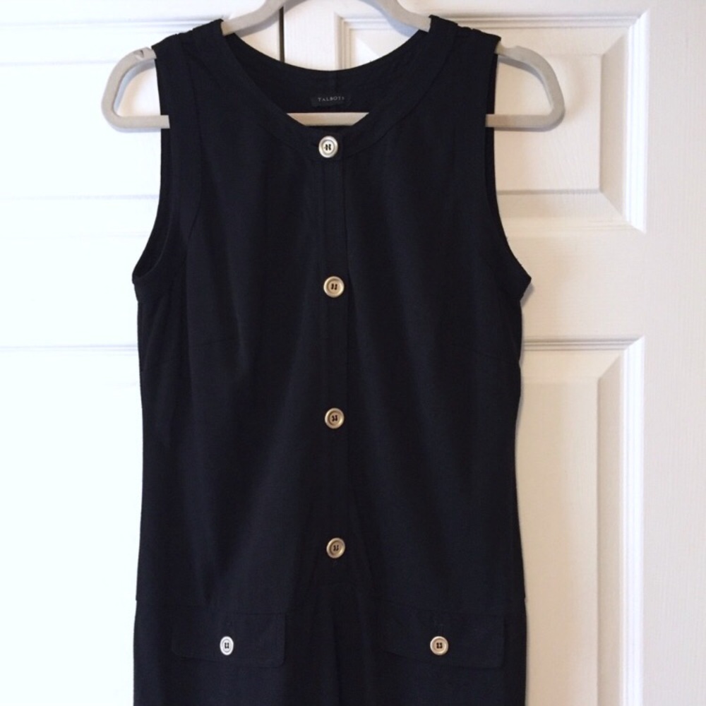 Talbots | Black Dress with Buttons Medium